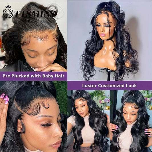 13x6 Glueless Hd Lace Frontal Human Hair Wig Body Wave Brazilian 13x4Transparent Lace Front Human Hair Wigs For Women PrePlucked
