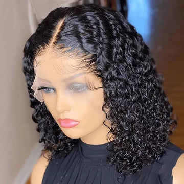 Remy Brazilian Water Wave Short Curly Bob Wig 4×4 Lace Closure Wig Water Wave 13x4 Lace Front Human Hair Wigs For Black Women