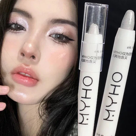 Long-lasting Diamond Glitter Eyeshadow Pen Eyes Makeup Waterproof Highlighter Pearl White Silver Brighten Silkworm Eyeliner Pen