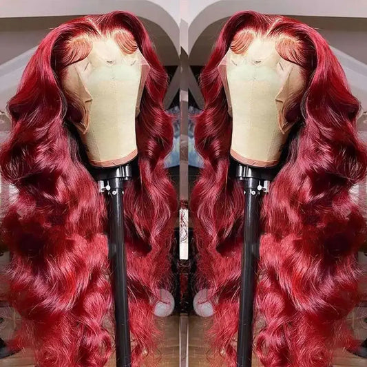 Burgundy Body Wave Lace Front Wig 13X4 13x6 Hd Lace Fronal Wig Red 99J Closure 5X5 7X5 Glueless Wig Lace Front Human Hair Wigs