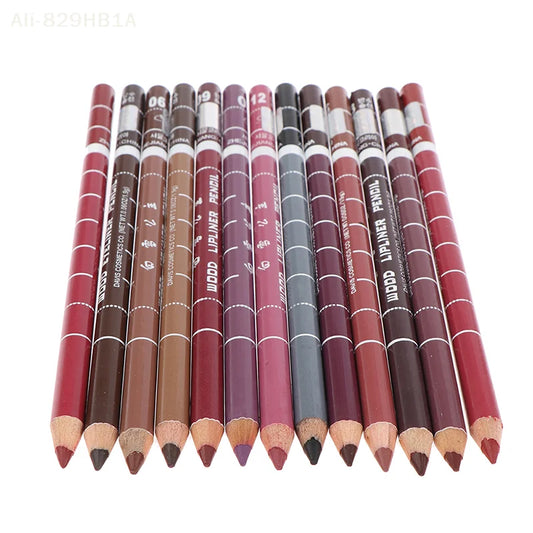 1PC Professional Wood Lip liner Waterproof Lady Charming Lip Liner Soft Pencil Makeup Women's Long Lasting Cosmetic Tool 28Color