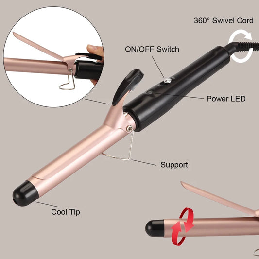 RUCHA Hair Curlers Instant Heat Curling Iron For Hair Waver Professional Hair Styling Appliances