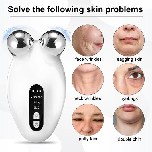 Face Lifting Massager EMS Microcurrent Facial Massager Face Wrinkle Lift Machine Anti Wrinkle Chin-up EMS Face Lifting Massager