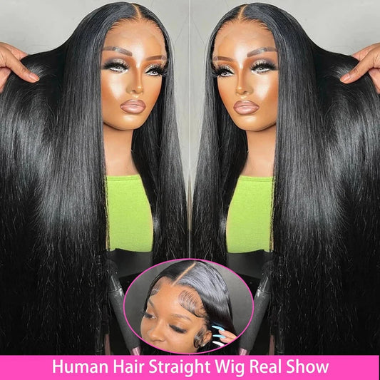360 Lace Frontal Wig Brazilian Bone Straight 13x4 Transparent Lace Front Human Hair Wigs For Black Women Glueless Wig Human Hair