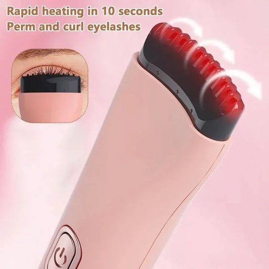 5D Portable Style Heat Curling Electric Eyelash Curler Electric Heated Eye Lashes Eyelash Grafting Long Lasting Makeup Tool