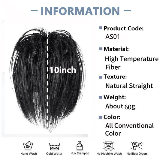 Synthetic Straight Chignon Messy Fluffy Hair Bun Claw Clip-in Hair Extensions For Women Fake Hair Scrunchy