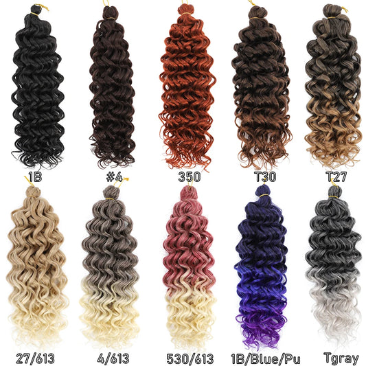 TOMO Synthetic Hair Ocean Wave Crochet Hair 18 24 Inches Freetress Water Wave Braiding Hair Crochet Braid Extensions for Women