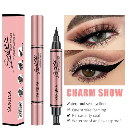 Eyeliner Stamp Seal Pen Long Lasting Waterproof Fast Dry Double-ended Eye Liner Liquid Black Pencil Make-up for Women Cosmetics