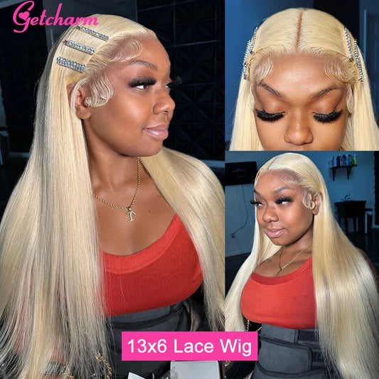 Glueless 13x6 Blonde Lace Front Wig Human Hair 613 HD 13x4 Lace Frontal Straight Wigs For Women 5X5 Lace Closure wig
