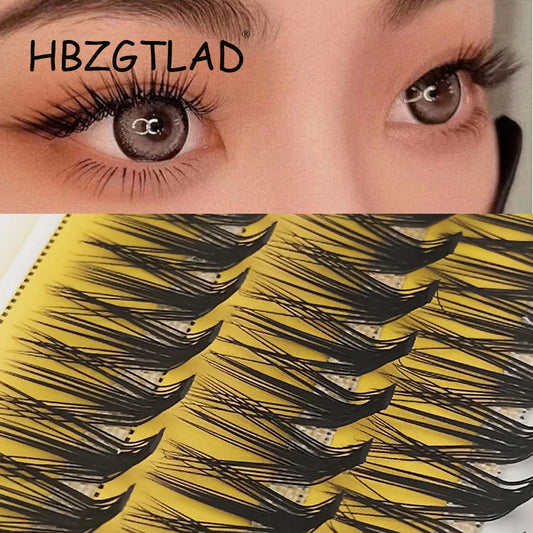 HBZGTLAD New 20D L Curl Super Cluster Eyelash Extension Natural Mink Eyelash Individual Lashes Makeup Tools Cilias Volume