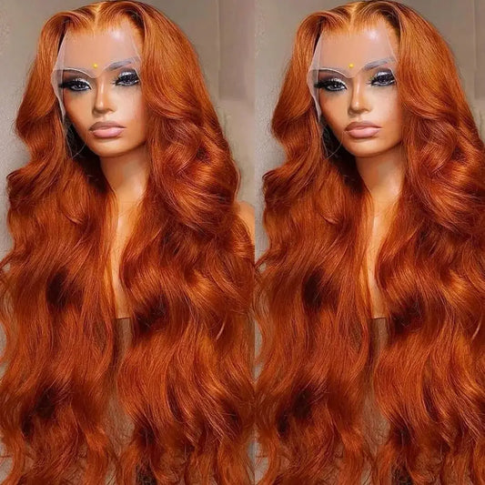 30 Inch Ginger Orange Body Wave Lace Frontal Wig HD 13x6 Lace Front Wig Glueless 13x4 Lace Wigs Brazilians Human Hair For Women