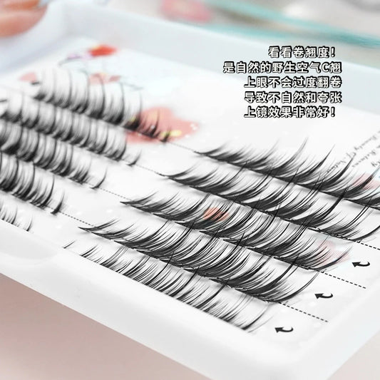 Mix 3D Fluffy Single Cluster Eyelash Extension Segmented Natural Mink Fox Eye Effect makeup Lashes Individual False eyelashes