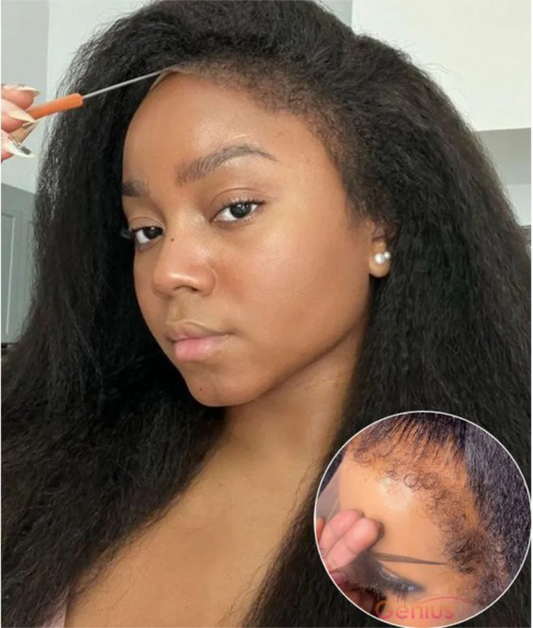 13x4 Kinky Straight Human Hair Wig For Black Women HD Transparent Lace Front Wigs With Baby Hair Natural Hairline Yaki Straight