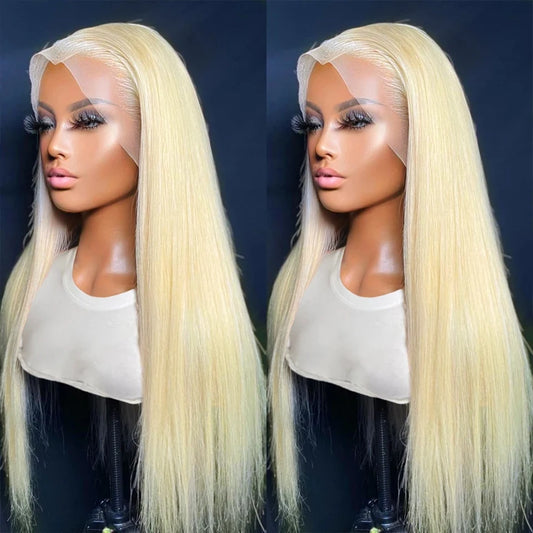 HD Transparent 613 Blonde Straight 13x4 4x4 Lace Front Human Hair Wigs For Women Glueless Brazilian Lace Frontal Wig PrePlucked