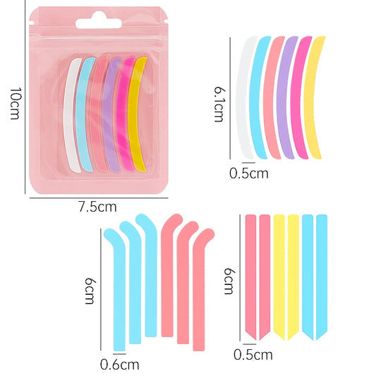 6 Pcs  Eyelash Lifting Silicone Stripe Soft Lash Lift Curlers Pads Eye Lash Extension Perm Ribbon Beauty Female Makeup Tools