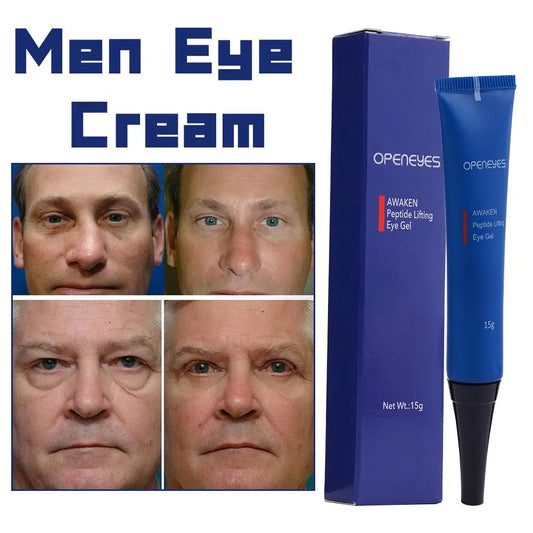 Retinol Men Eye Cream Hyaluronate Cool Eye Gel Moisturizing Under Eye Cream For Dark Circles Puffiness Fine Lines Eye Care 15g
