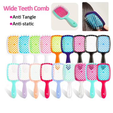 1Pc Air Cushion Comb Tangled Hair Comb Detangling Hair Brush Massage Combs Hollow Out Wet Curly Hair Brushes Barber Styling Tool