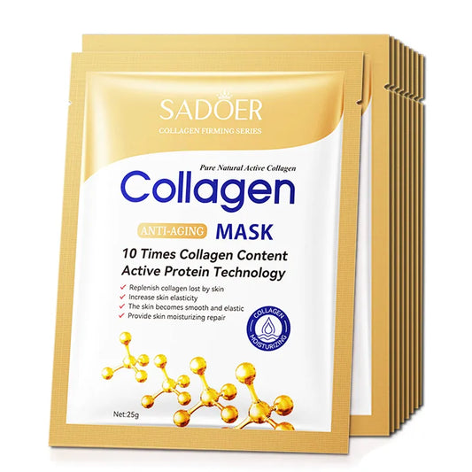 20pcs Hyaluronic Acid Collagen Face Mask skincare Moisturizing Anti wrinkle Whitening Facial Masks Sheet Mask Korean Skin Care