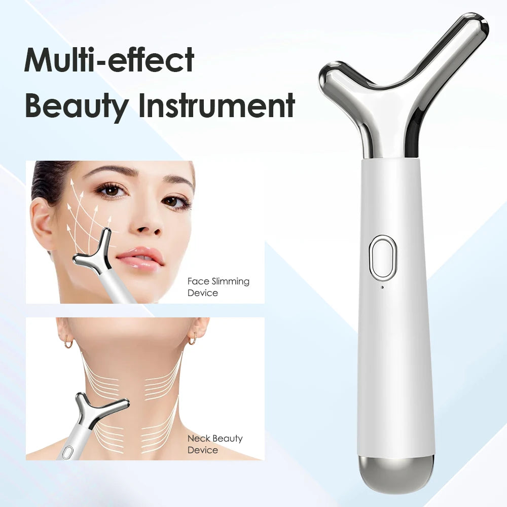 Portable Electric Face Lifting Massager Y style Vibration Facial Lifting Skin Tighten Massage Beauty Devices