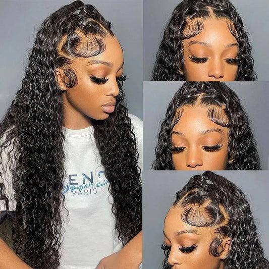 13x6 HD Lace Frontal Wig Human Hair Water Wave Lace Front Wig Wet Wavy Glueless Wig Human Hair Wigs for Women