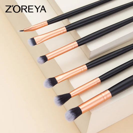 ZOREYA Professional Luxury Makeup Brushes Set, 15Pcs Eyeshadow Foundation Contour Lip Premium Synthetic Kabuki Brush