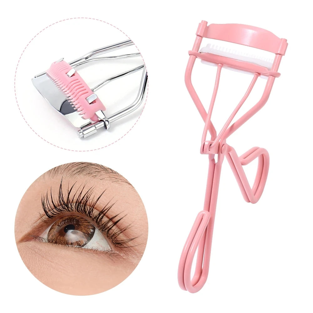 Eyelash Curler With Eyelash Comb Natural Bending Lash Curler Long Lasting Clip Big Eye Makeup Cosmetic Tools Women Beauty Tool