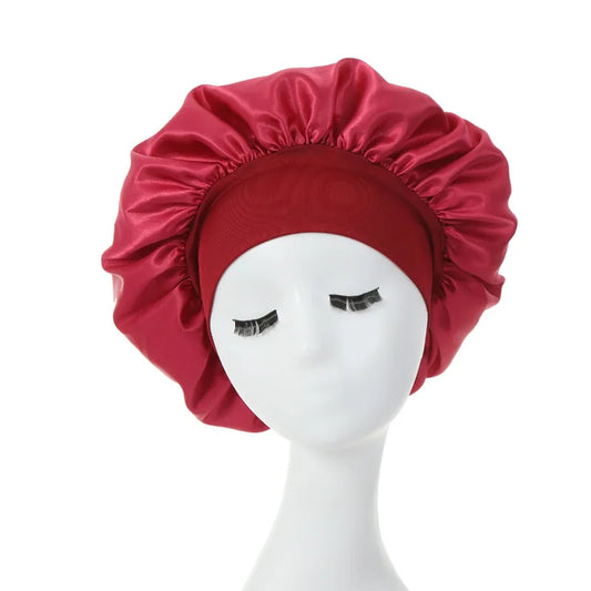 Silky Satin Lined Bonnet Sleep Cap Stay On All Night Hair Wrap Cover Slouchy Beanie For Curly Hair Protection For Women And Men