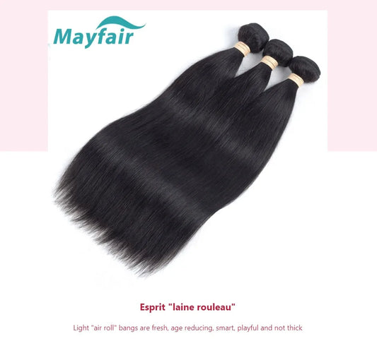 Peruvian 100% Human Hair Straight Bundles Weaving Weave For Black Women 3 4 Bundles Deal Natural Bundle Hair Extensions 32 Inch