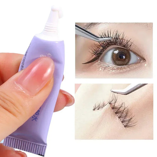 Eyelash Glue Waterproof Quick Dry Adhesive False Lash Glue with Tweezers Makeup Fake Eyelashes Extension  Clear Glues Cosmetic