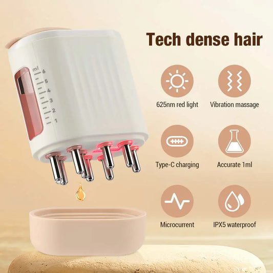 Massage Comb Electric Vibration Red Light Micro-current Medicine Applicator Nourishing Promote Repair Scalp