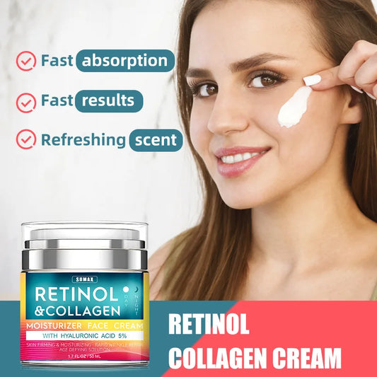 50ml Retinol Face Cream Moisturizing Anti Wrinkle Anti-Aging skincare Collagen Hyaluronic Acid Creams Facial Skin Care Products
