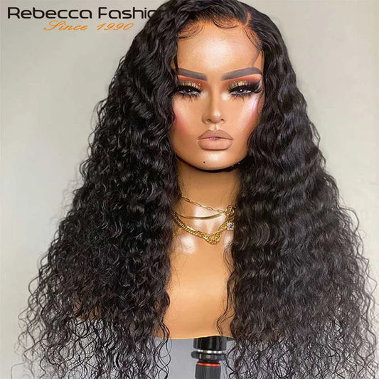 13x6x1 20inch Kinky Curly Lace Wig Transparent  Part Lace Front Human Hair Wigs 180% Density Brazilian Deep Wave Remy Human Hair