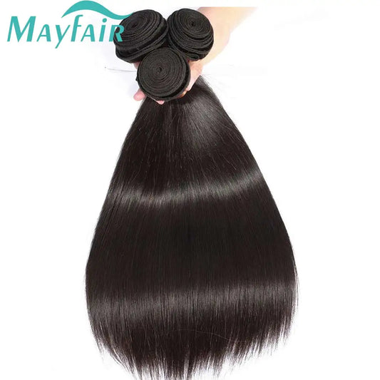 Raw Brazilian Hair Bundles Straight Hair Extension Human Hair For Black Women Natural Color 1/3/4 Bundles Remy Hair 8-32 Inches